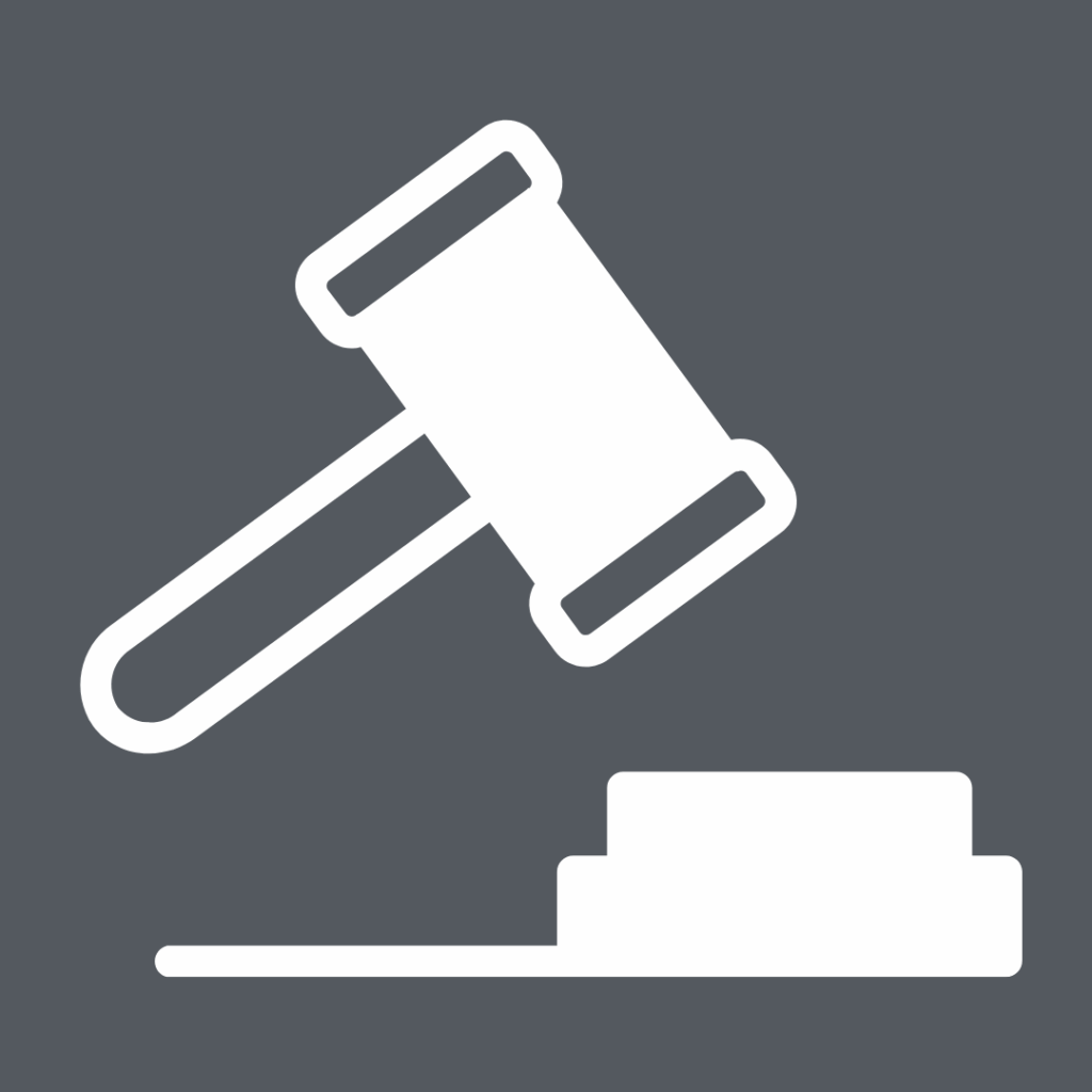 Ikona młotka sędziowskiego