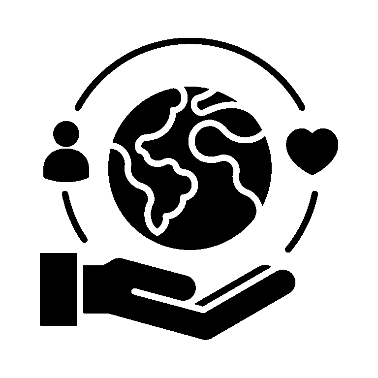 Ikona dłoni trzymającej Ziemię